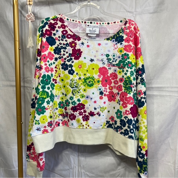 NWT CHAMPION CAMPUS FLORAL SWEATSHIRT - Picture 6 of 7